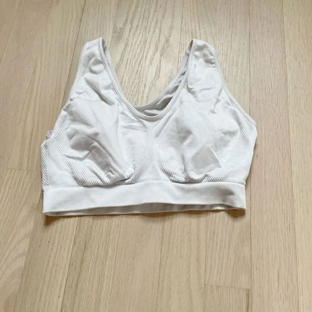 BUY 1 GET 1 FREE white sewn in cup bra lounge sport medium